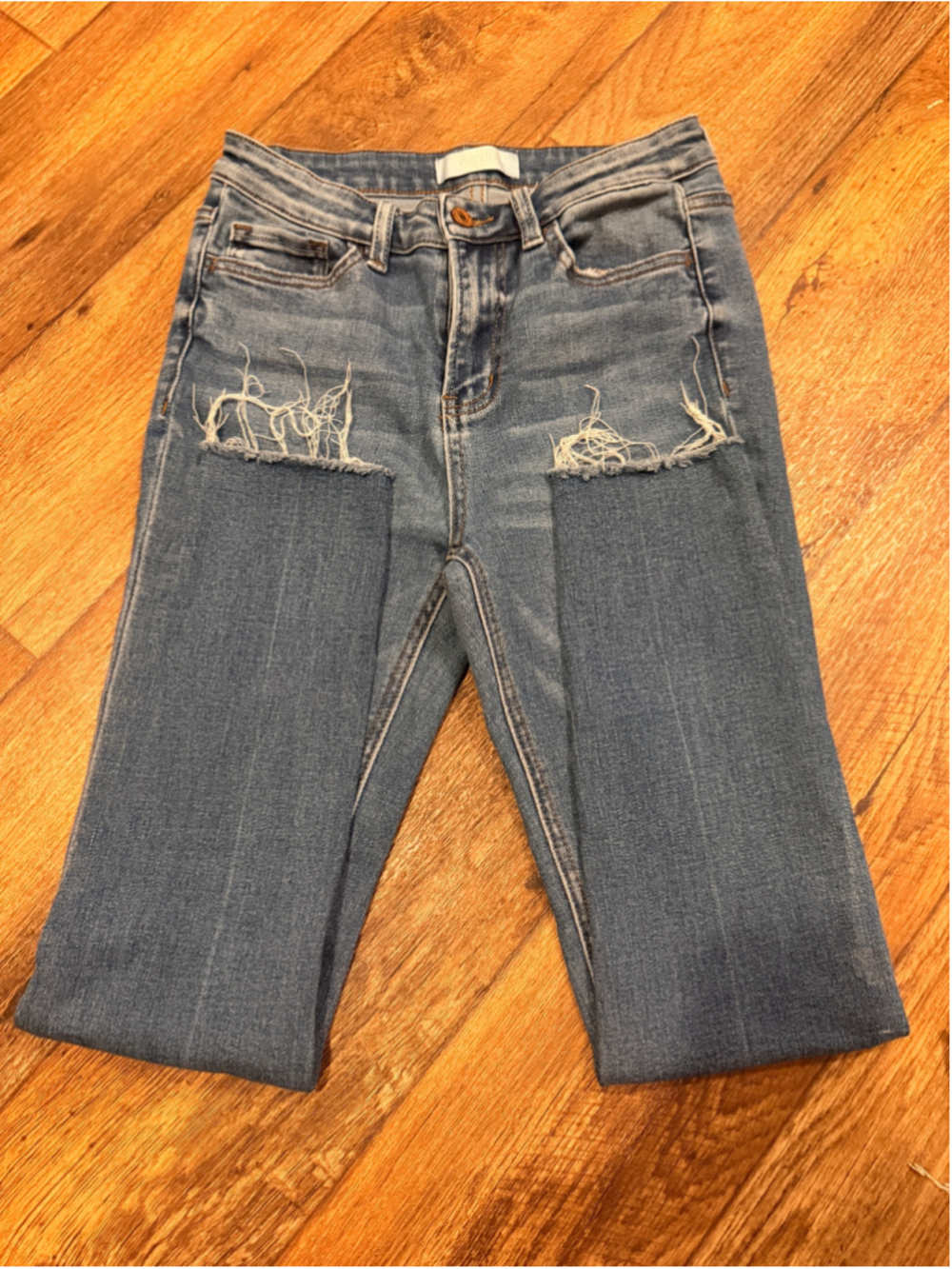 Women's Vervet Skinny Jeans Size 27 Blue Distressed Denim